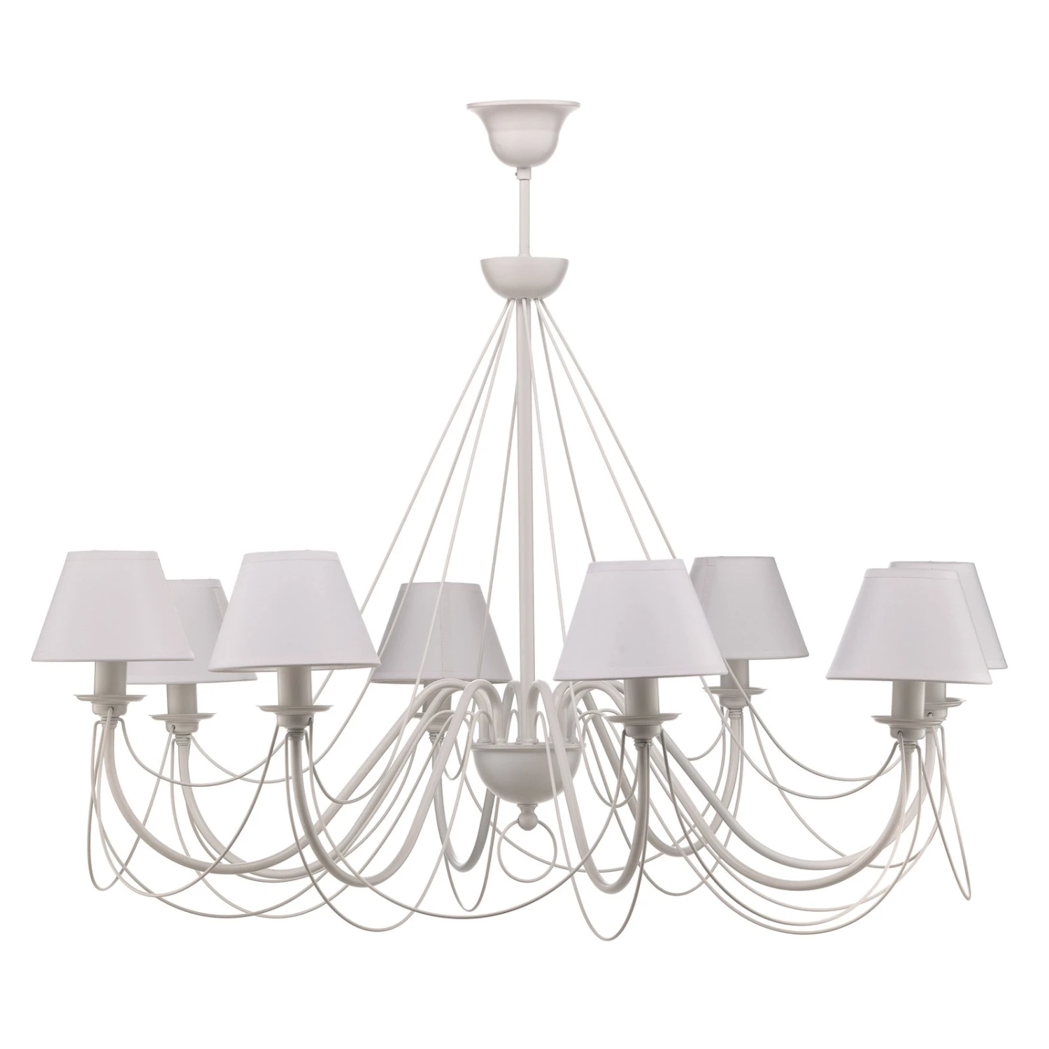 Kronleuchte Bona, Achtflammig, Weiß 8 Kronleuchte Bona, Achtflammig, Weiß – Bild 6