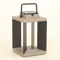 Solarlaterne Teckalu, Duratek/Alu Schwarz, 36,5cm