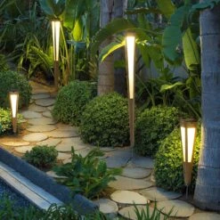 LED-Solarfackel Tecka Mit Sensor, 120 Cm, Teak -Heimbeleuchtung 6112049 2