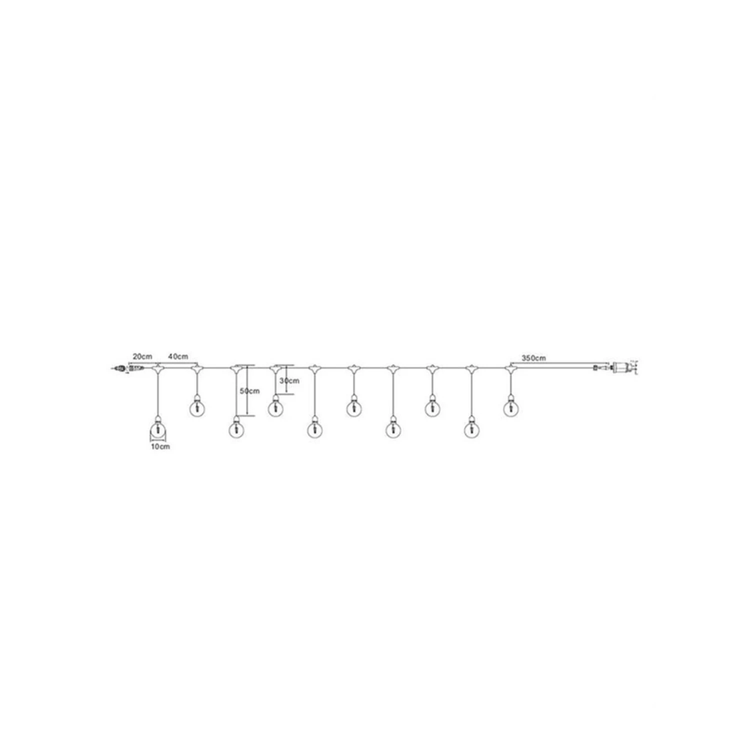 Markslöjd Garden 24 LED-Lichterkette Deco, Starterset, Trafo 5 Markslöjd Garden 24 LED-Lichterkette Deco, Starterset, Trafo – Bild 3