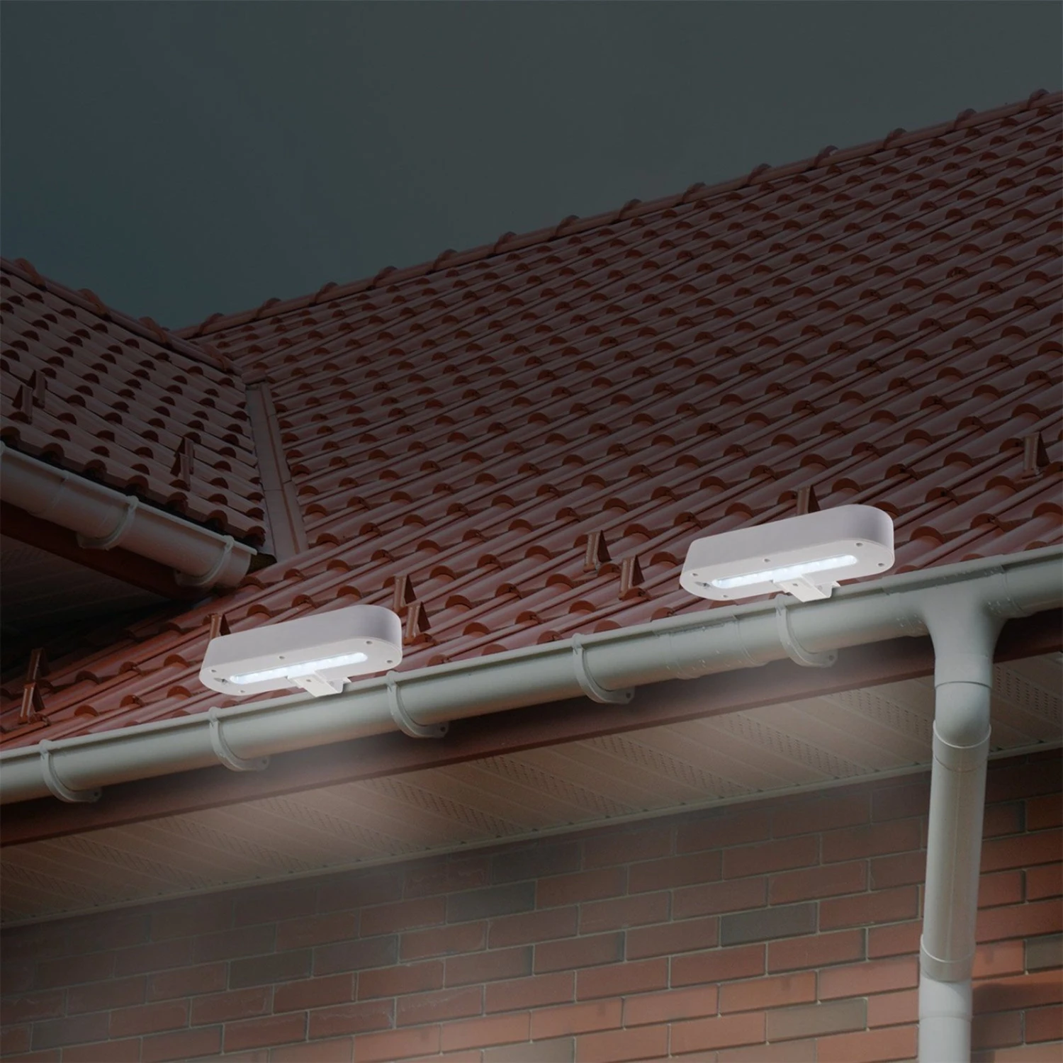 LED-Dachrinnenleuchte Mit Solar, 2er Set 7 LED-Dachrinnenleuchte Mit Solar, 2er Set – Bild 5
