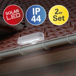 LED-Dachrinnenleuchte Mit Solar, 2er Set 15 LED-Dachrinnenleuchte Mit Solar, 2er Set -Heimbeleuchtung 7001186 6