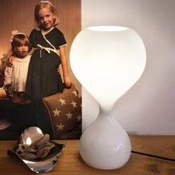 Next Blubb - Glas-Tischleuchte, Opal/Kabel Schwarz -Heimbeleuchtung 7019012 2