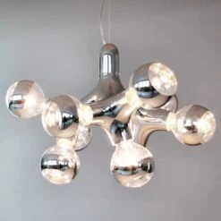 Next DNA Chandelier - Designer-Kronleuchter, Chrom