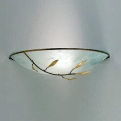 Wandleuchte Luca, Gold Antik, Scavoglas