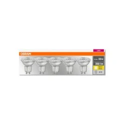 OSRAM LED-Reflektor GU10 4,3W 36° 2.700K 350lm 5er -Heimbeleuchtung 7262712 3