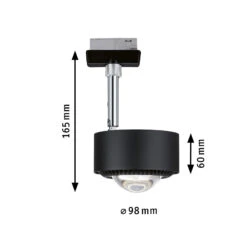 Paulmann URail LED-Spot Aldan 2.700K Schwarz -Heimbeleuchtung 7601742 8