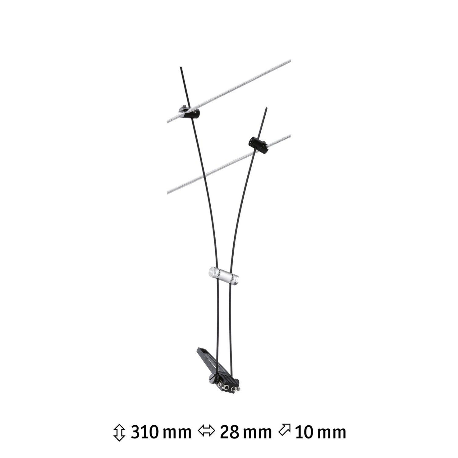 Paulmann Comet Einzelspot Für Seilsystem, Schwarz 6 Paulmann Comet Einzelspot Für Seilsystem, Schwarz – Bild 4