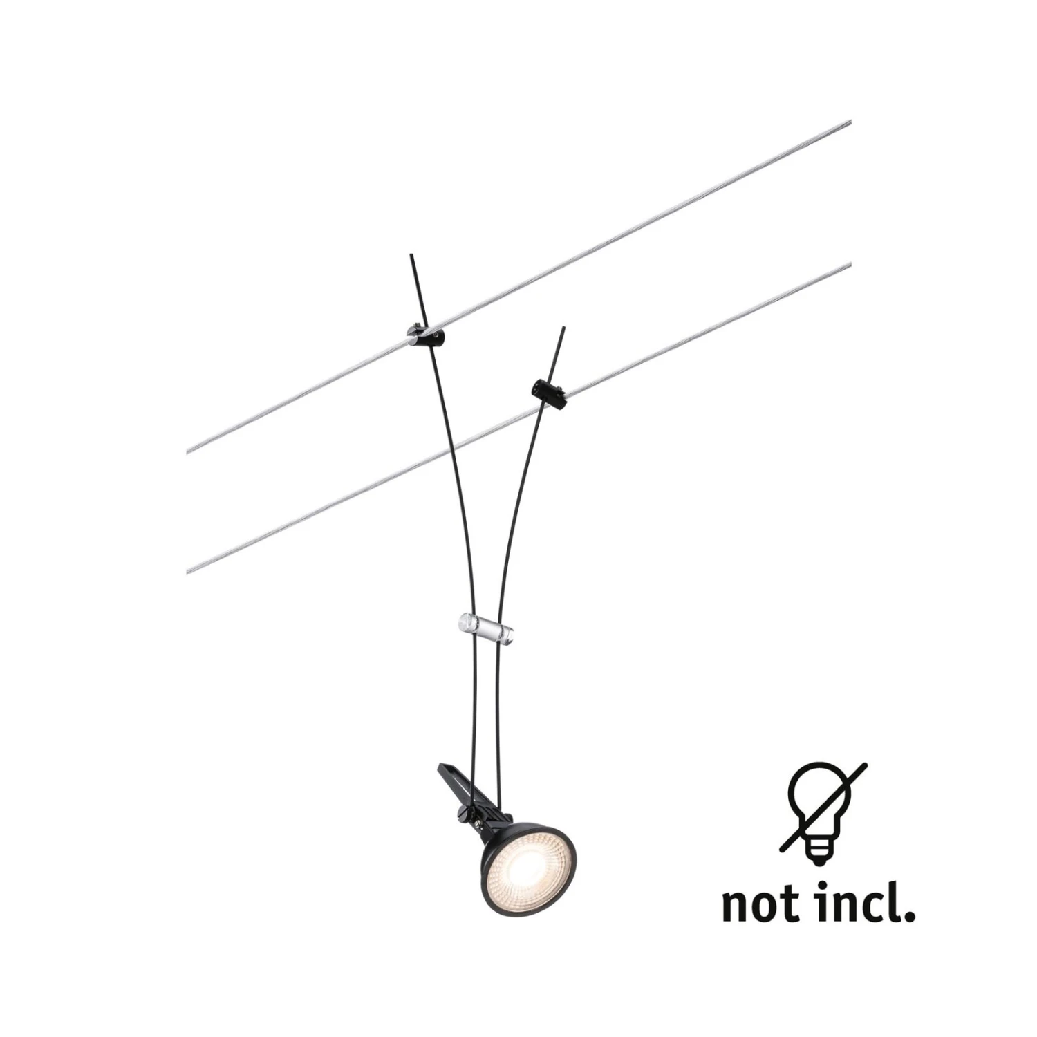 Paulmann Comet Einzelspot Für Seilsystem, Schwarz 9 Paulmann Comet Einzelspot Für Seilsystem, Schwarz – Bild 7