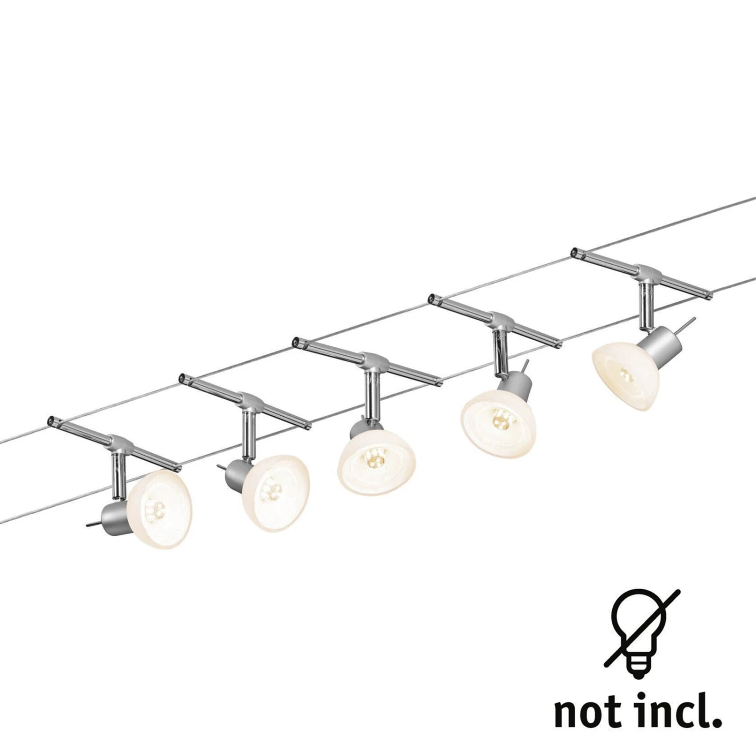 Paulmann Sheela Seilsystem 5fl. Chrom Matt 4 Paulmann Sheela Seilsystem 5fl. Chrom Matt – Bild 2