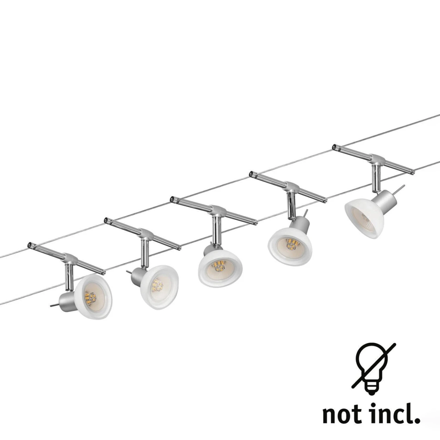 Paulmann Sheela Seilsystem 5fl. Chrom Matt 5 Paulmann Sheela Seilsystem 5fl. Chrom Matt – Bild 3