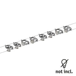 Paulmann Cardan Seilsystem 8fl. Chrom Matt/chrom -Heimbeleuchtung 7602922 2