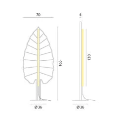 Rotaliana Eden Alocasia LED-Stehleuchte, Gelb 11 Rotaliana Eden Alocasia LED-Stehleuchte, Gelb -Heimbeleuchtung 8005158 4