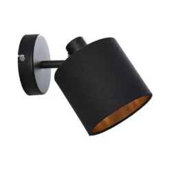 Stoff-Wandleuchte Vasilia In Schwarz-Gold, 1-fl. -Heimbeleuchtung 8032155 2