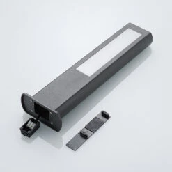 Lucande LED-Sockellampe Mhairi, Eckig, Dunkelgrau, 50 Cm -Heimbeleuchtung 8032188 7