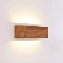 Lindby Benicio Holz-LED-Wandleuchte, Eckig, 37 Cm -Heimbeleuchtung 8032256 5