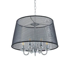 Lindby Talisha Organza-Pendellampe, Schwarz -Heimbeleuchtung 8032575 5