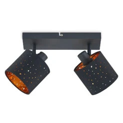 Lindby Darima Deckenstrahler, Zweiflammig, Schwarz 13 Lindby Darima Deckenstrahler, Zweiflammig, Schwarz -Heimbeleuchtung 8032609 2