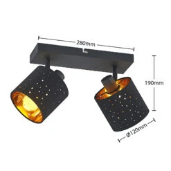 Lindby Darima Deckenstrahler, Zweiflammig, Schwarz 14 Lindby Darima Deckenstrahler, Zweiflammig, Schwarz -Heimbeleuchtung 8032609 3