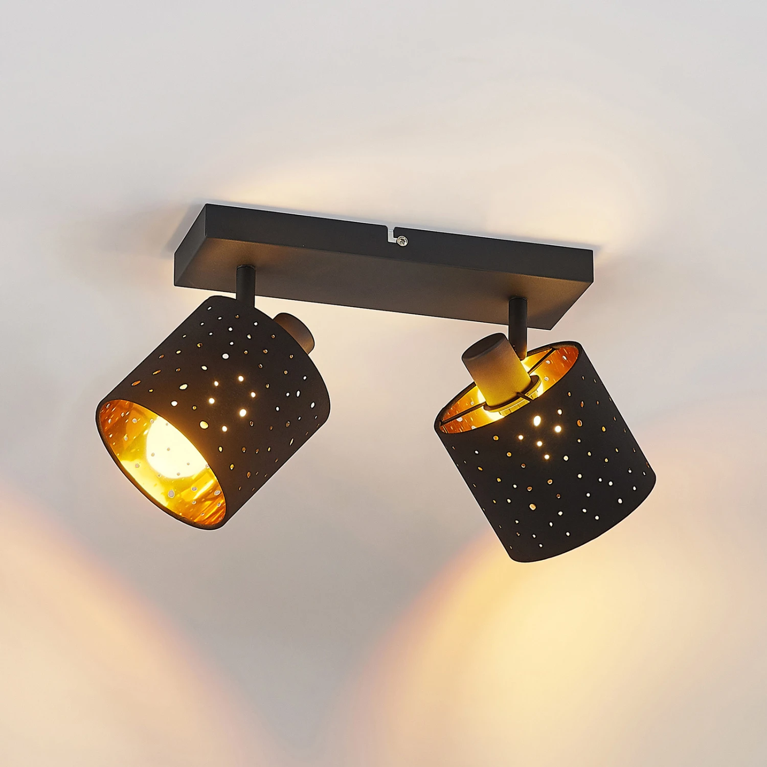 Lindby Darima Deckenstrahler, Zweiflammig, Schwarz 7 Lindby Darima Deckenstrahler, Zweiflammig, Schwarz – Bild 5