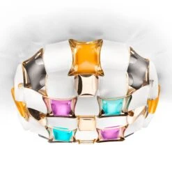 Slamp Mida Deckenleuchte, Ø 67 Cm, Bunt/weiß