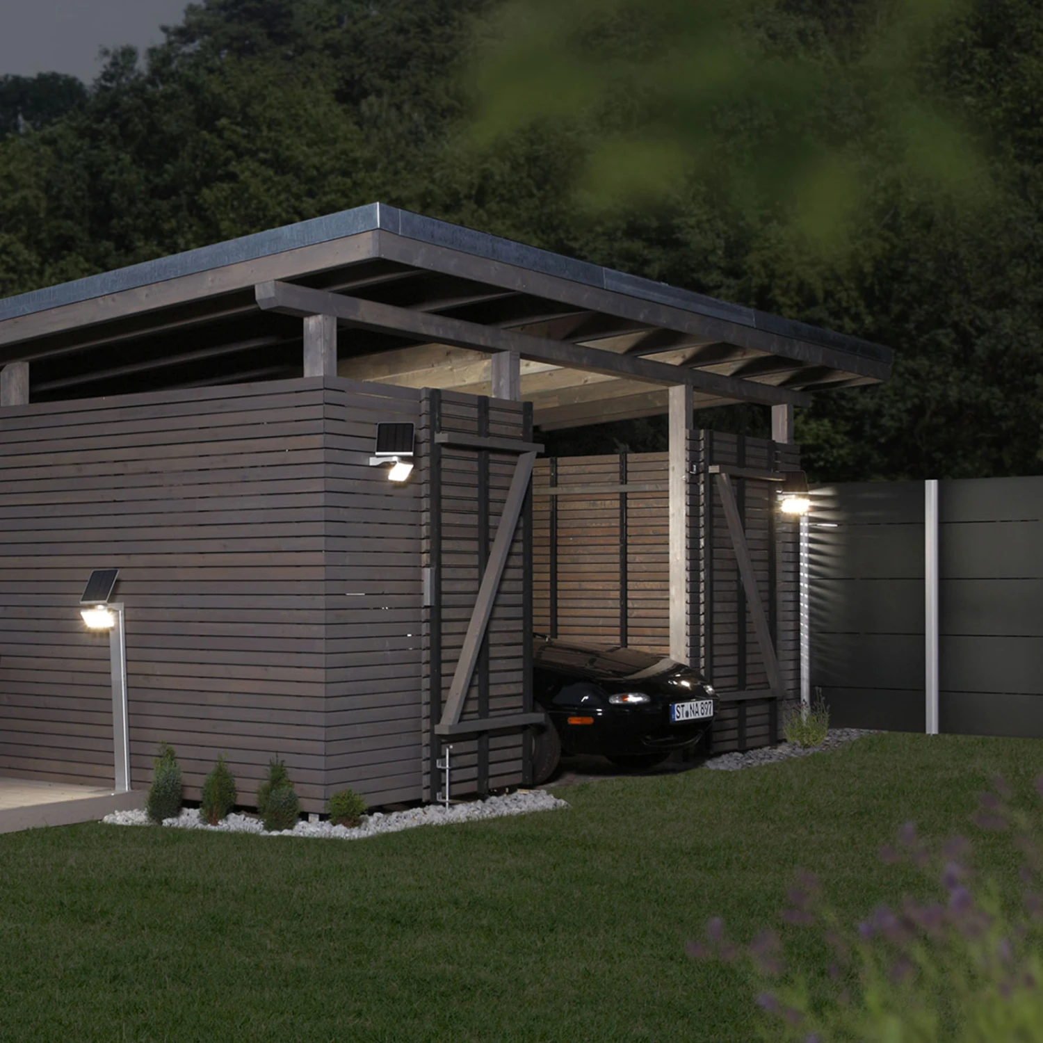 STEINEL XSolar L-S Solar-LED-Außenwandlampe Silber 7 STEINEL XSolar L-S Solar-LED-Außenwandlampe Silber – Bild 5