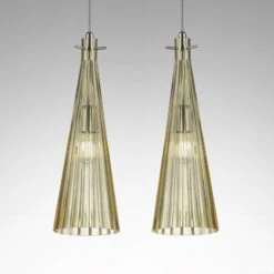 Pendelleuchte Costa Rica, Zweiflammig, Amber