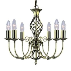 Kronleuchter Zanzibar 6-flammig In Altmessing