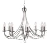 Kronleuchter Maypole Satin Silber, Achtflammig