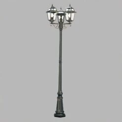 Mastleuchte New Orleans, Schwarz-gold, Dreiflammig -Heimbeleuchtung 8573195 1