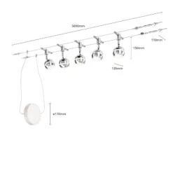 LED-Seilsystem Baloubet In Chrom -Heimbeleuchtung 9005057 3