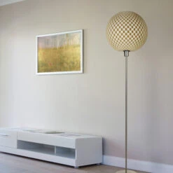 Stehleuchte Flechtwerk, Kugel, Creme-weiß 13 Stehleuchte Flechtwerk, Kugel, Creme-weiß -Heimbeleuchtung 9039001 5