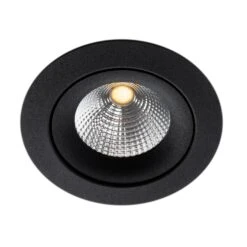SLC One 360° SunLike LED-Einbauleuchte Schwarz 927