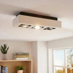 3-flammige Deckenlampe Vince In Weiß