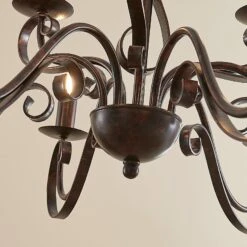 Landhaus-Kronleuchter Caleb, 9-flammig -Heimbeleuchtung 9620631 5