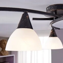 Dreiflammige Deckenlampe Della, Schwarz-gold 15 Dreiflammige Deckenlampe Della, Schwarz-gold -Heimbeleuchtung 9620970 5