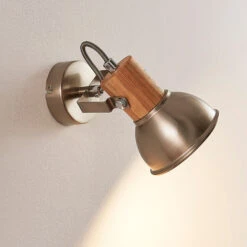 Wand- Und Deckenspot Dennis Mit Holzdetail -Heimbeleuchtung 9621816 4