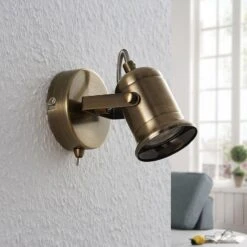 Wandleuchte Anze In Messing Antik -Heimbeleuchtung 9624388 2