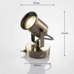 Wandleuchte Anze In Messing Antik -Heimbeleuchtung 9624388 4