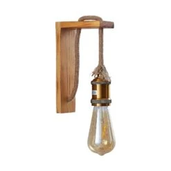 Lindby Helou Holz-Wandlampe Mit Sichtbarer Fassung -Heimbeleuchtung 9624411 3