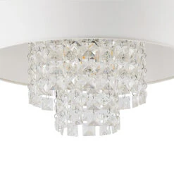 Lindby Estera Deckenleuchte Mit Behang, Weiß 17 Lindby Estera Deckenleuchte Mit Behang, Weiß -Heimbeleuchtung 9626840 6