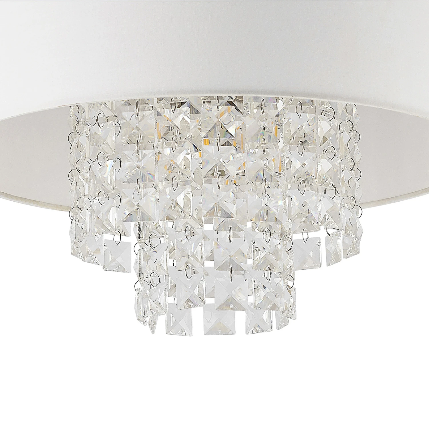 Lindby Estera Deckenleuchte Mit Behang, Weiß 9 Lindby Estera Deckenleuchte Mit Behang, Weiß – Bild 7