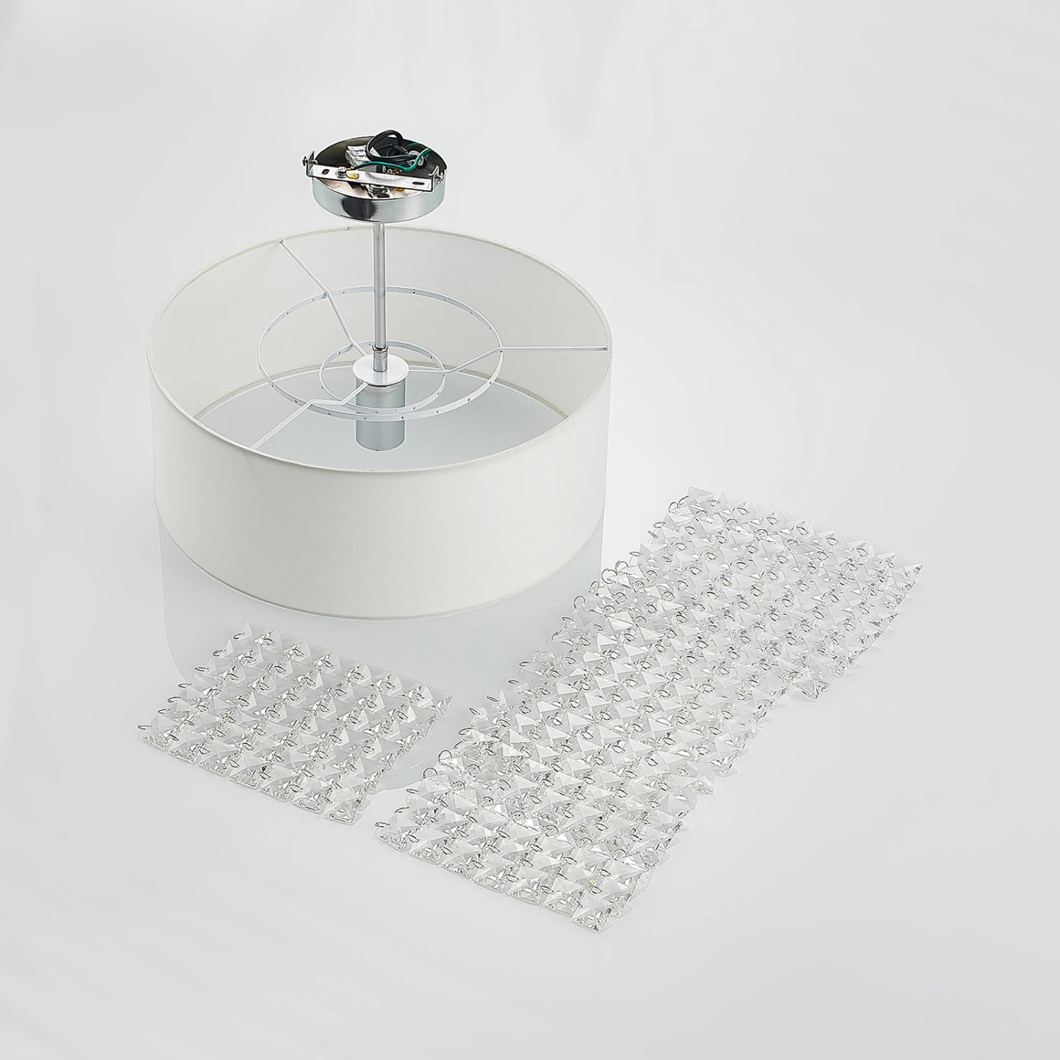 Lindby Estera Deckenleuchte Mit Behang, Weiß 11 Lindby Estera Deckenleuchte Mit Behang, Weiß – Bild 9