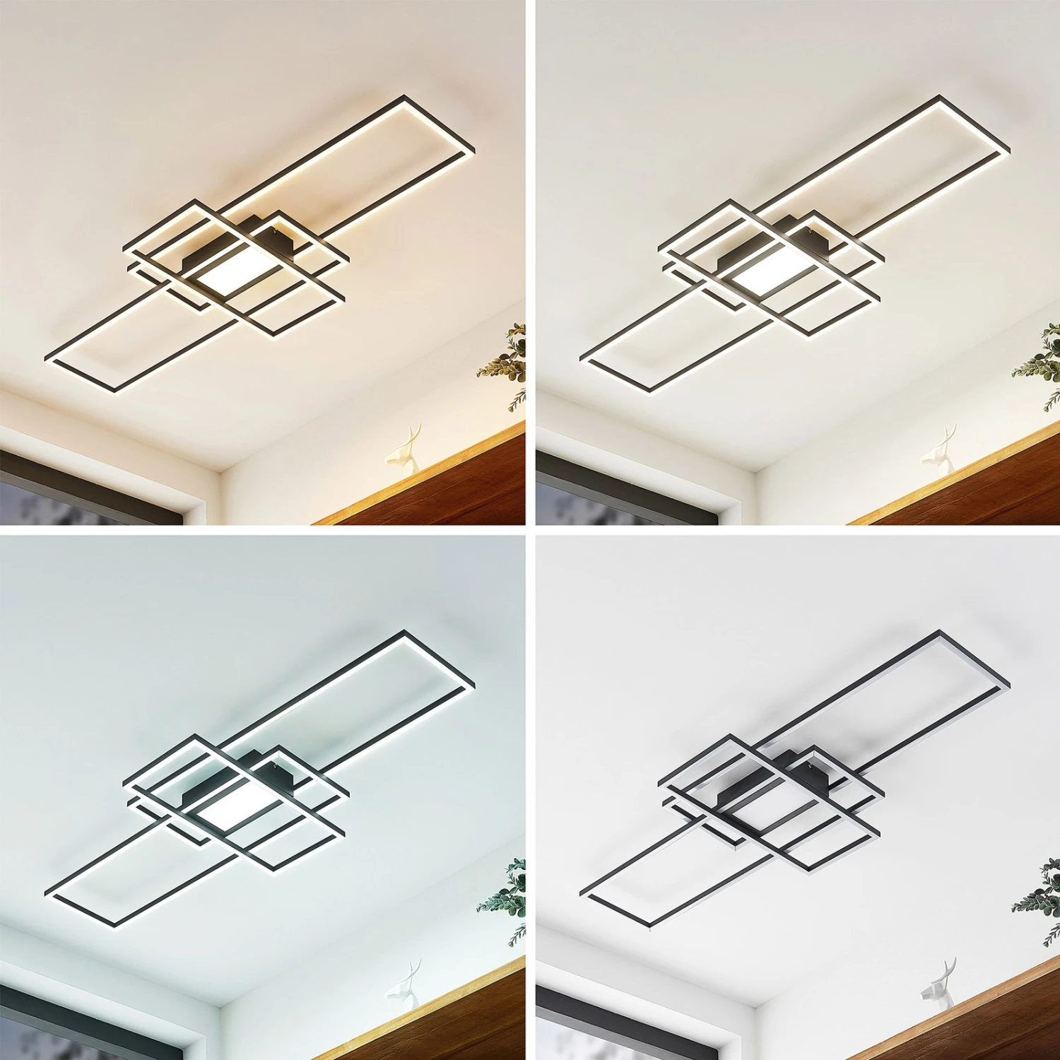 Lindby Caitlin LED-Deckenleuchte, Anthrazit 4 Lindby Caitlin LED-Deckenleuchte, Anthrazit – Bild 2