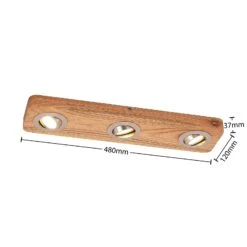 Lindby Mikari LED-Deckenleuchte Aus Holz, 3-fl. -Heimbeleuchtung 9627413 4
