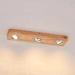 Lindby Mikari LED-Deckenleuchte Aus Holz, 3-fl. -Heimbeleuchtung 9627413 5