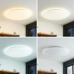 Lindby Wedja LED-Deckenleuchte, Ø 75 Cm -Heimbeleuchtung 9627609 1