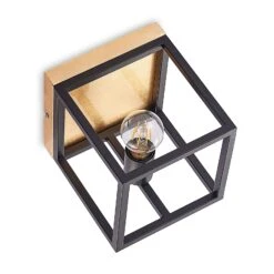 Lindby Miravi Wandleuchte, Goldfolienfinish -Heimbeleuchtung 9627709 5