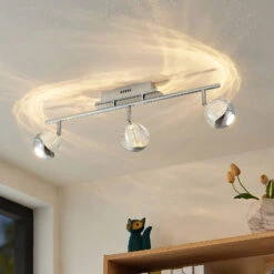 Lucande Kilio LED-Deckenstrahler, 3-flammig, Chrom