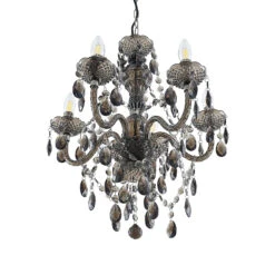 Lindby Spirou Kronleuchter Aus Acryl, Rauchgrau 16 Lindby Spirou Kronleuchter Aus Acryl, Rauchgrau -Heimbeleuchtung 9628507 5